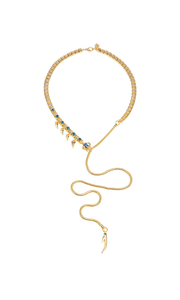 statement gold necklace
